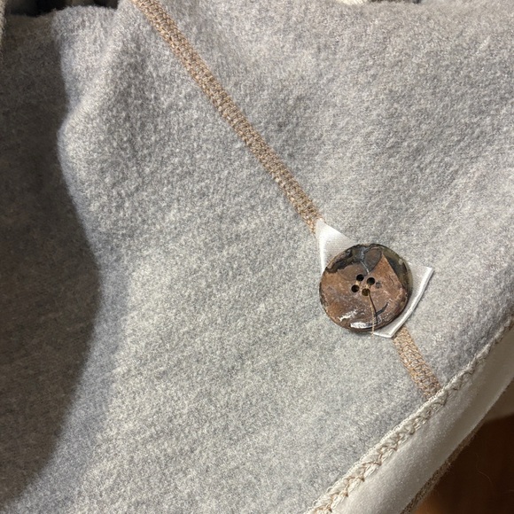 Women's Cream and Beige Hooded Jacket M - Picture 5 of 5